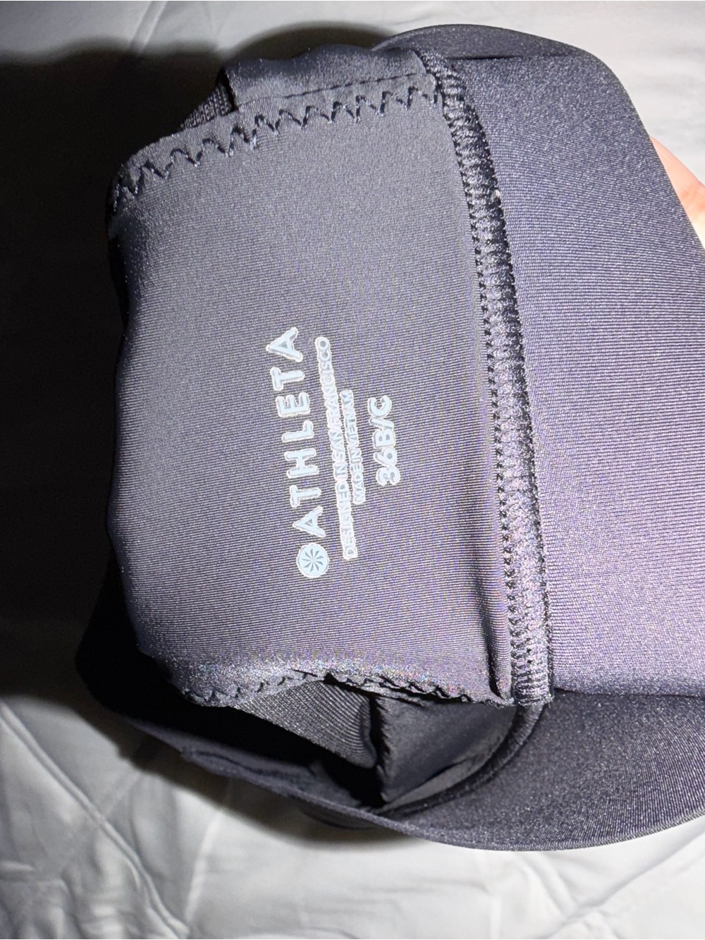 Athleta Black Racerback Sports Bra 36B/C Medium Support - Picture 5 of 6